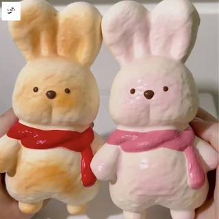 ของเล่นสกุชชี่เด้งช้ากระต่ายน่ารัก - ตุ๊กตาบีบอัด ปู่ แบบนุ่มสําหรับเด็ก