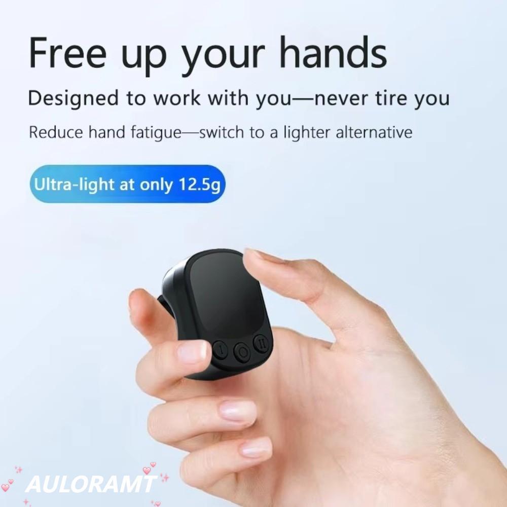 AULORAMT Touchscreen Controller, Music Playback Control Auto Screen Clicker Bluetooth Ring Remote, C