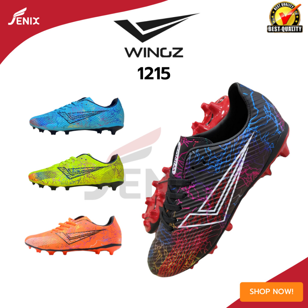 รองเท้าสตั๊ด แบรนด์ WINGZ รุ่น 1215 sport กีฬา ไซส์ 33-45