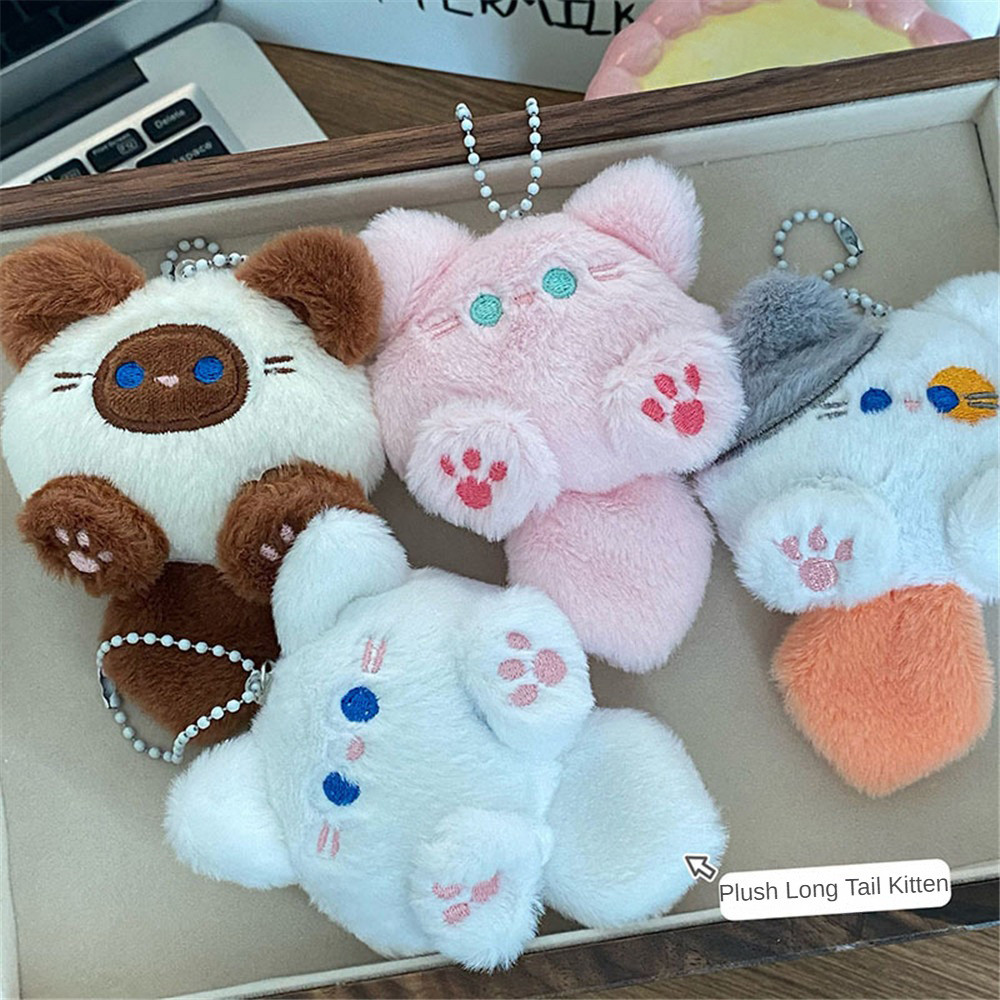 🐱 นุ่มลายแมวการ์ตูนพวงกุญแจน่ารักเนื้อนิ่มคุณภาพดีใช้พวงกุญแจกระเป๋า-โทรศัพท์-คีย์ได้สีสวยส่งไว