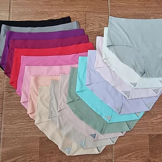 910 กางเกงในไร้ขอบ S-XL ผ้าเย็นเนื้อเนียนลื่นผิว พับขอบทั้งตัว พร้อมส่งจ้า