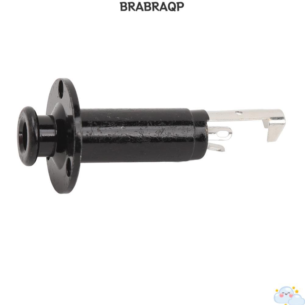 BRABRAA Endpin Output Jack, Black/Gold/Silver 6.35mm Output Jack Socket, High Sensitivity Metal Elec
