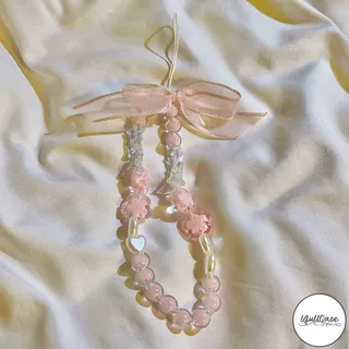 เคสเปลี่ยนกระจก ลายโบว์สีชมพู พร้อมสร้อยข้อมือ น่ารักสำหรับIPhone 17 16 14 15 Air 11 13 12 Pro Max X XS XR 15 16Plus
