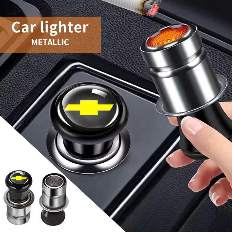 12V รถซิการ์ไฟแช็กแบบพกพา Auto Emblem ไฟแช็ก Professional สําหรับ Chevrolet Cruze Sonic Silverado Tr