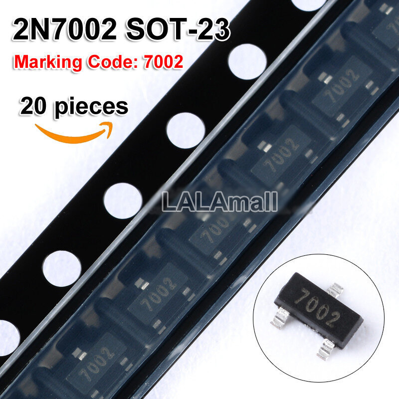 20 ชิ้น/100 ชิ้น 2N7002 SOT-23 7002 2N7002LT1G SOT23 N-channel 60 V/115mA SMD MOSFET ใหม่ original เ