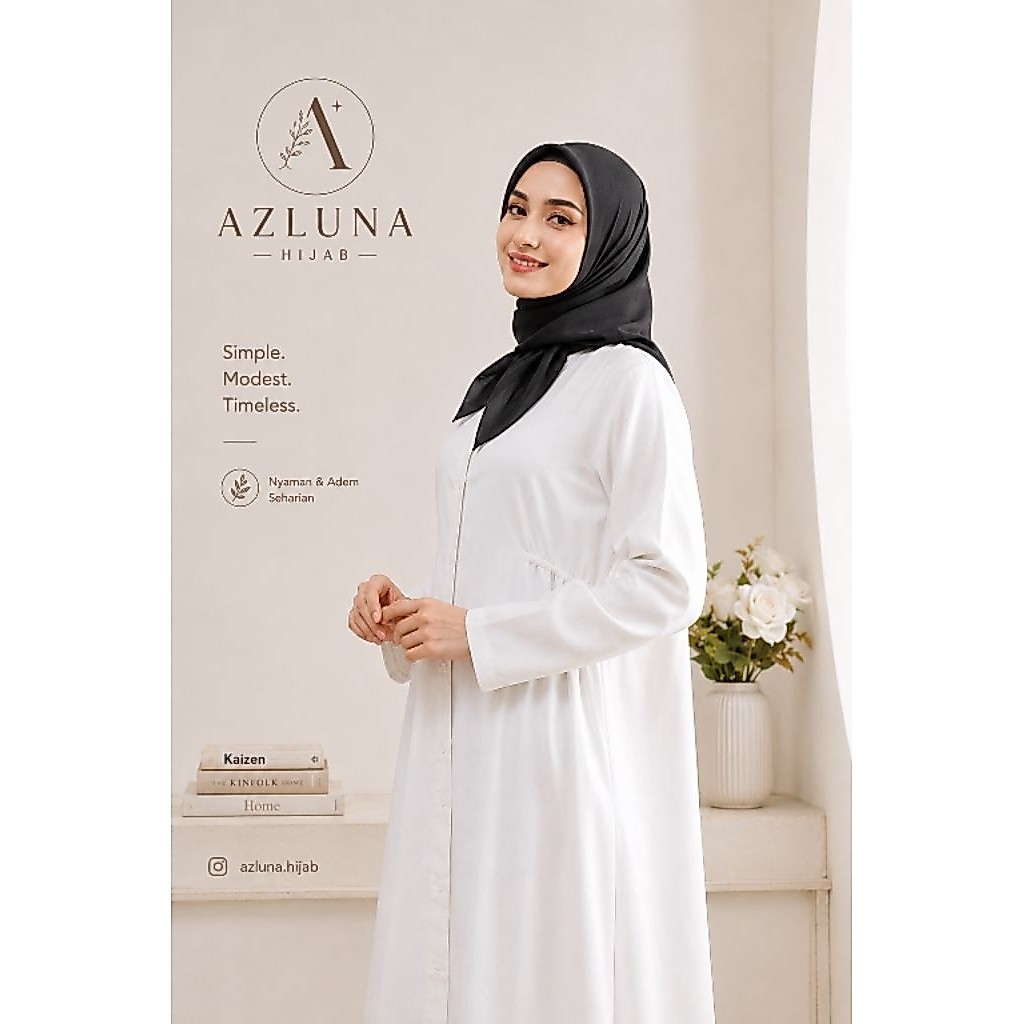 Azluna - Premium Pollycotton Square Hijab / Hijab Square / Premium Pollycotton Square Hijab