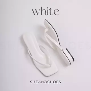 SHEANDSHOES - Kaira รองเท้าหูคีบ ส้นสูง 1 นิ้ว [Sz.36 - 43] สายคีบนิ่ม พื้นนุ่ม