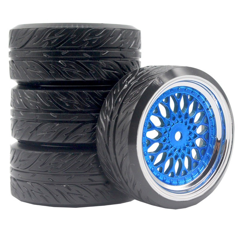MJX 4 ชิ้น RC 1:10 Drift รถพลาสติกล้อขอบ & Tyre ยางสําหรับ 60 มม.MJX 14303