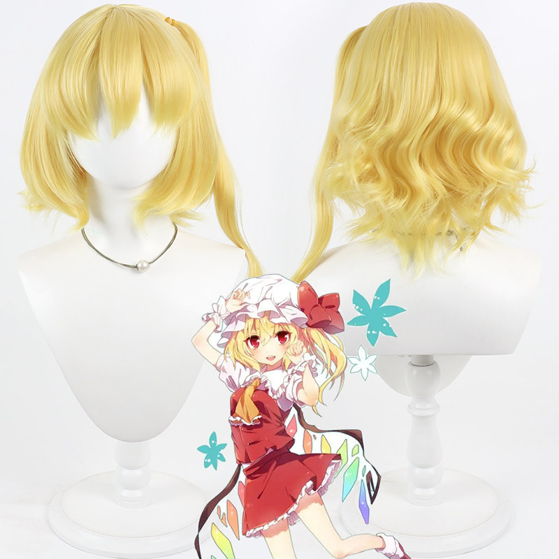 Touhou Project Flandre Scarlet Cos Wig Integrated Braid Design Cosplay Hair Wig