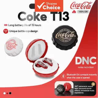 Coca-Cola หูฟัง Sprite T13 หูฟัง TWS ไร้สายบลูทูธ 5.4 ชุดหูฟังการออกแบบกึ่งอินเอียร์ ENC Noise Cancelling อายุการใช้งานแบตเตอรี่ยาวนานเสียงไฮไฟ