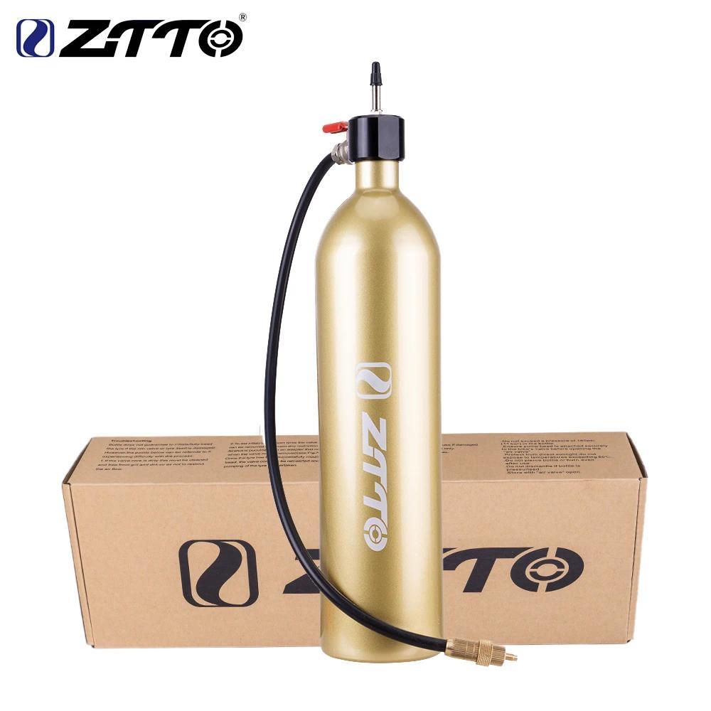 ZTZTTO Tubeless Tire Inflator MTB Road Bike Tyre Air Booster Gas Cylinder 1.15L Air bottle With Valv