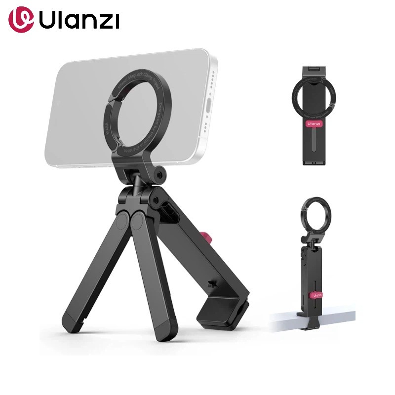 ULANZI MA88 ที่วางโทรศัพท์แม่เหล็กอเนกประสงค์ 360° ตัวยึดยึดขาตั้งกล้องขนาดเล็กแบบหมุนได้ไม้เซลฟี่แบ