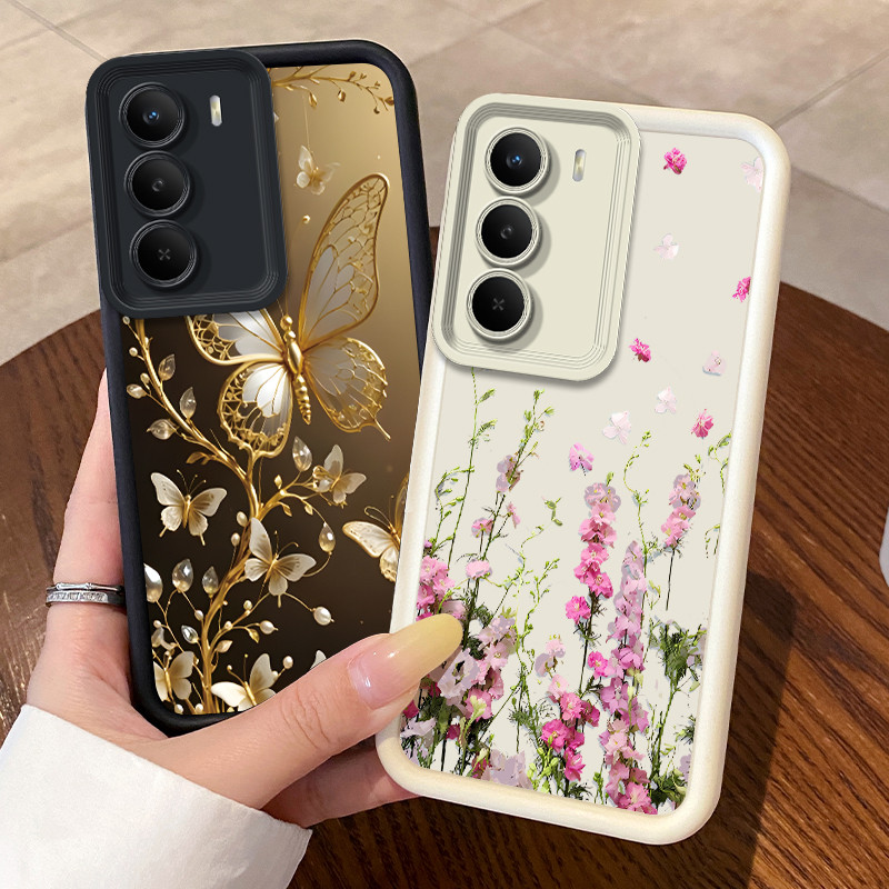 สําหรับRealme C71/Realme C73/Realme 14X 5G/Realme C75 5Gเคสโทรศัพท์ดอกไม้น่ารักการ์ตูนแฟชั่นฝาหลังซิ