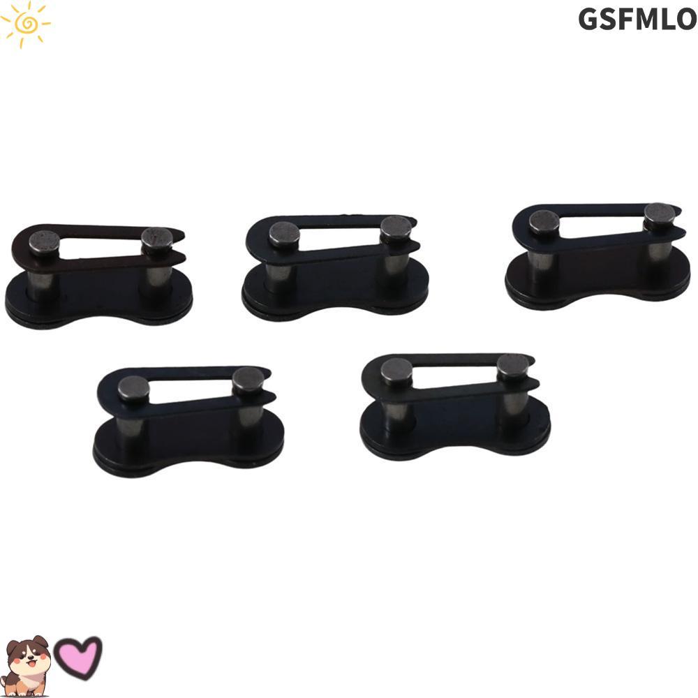 GSFMLO 5 ชิ้นจักรยานล็อคโซ่,สีดําเหล็ก Roller Chain Connecting Links,อุปกรณ์จักรยาน 20.9 มม.* 10.2 มม.ความเร็ว Master Link BMX จักรยาน