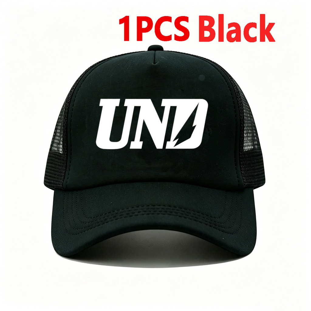 UND Trucker อินเทรนด์ snapback สําหรับผู้ชายผู้หญิงป้ายรถบรรทุกหมวกตาข่ายระบายอากาศเบสบอลหมวกtrending หมวกแนวโน้ม