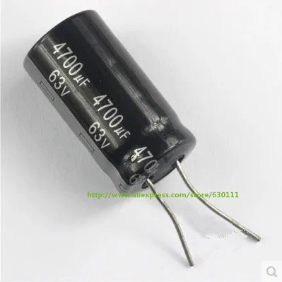 50 ชิ้น 4700UF 63V Radial Electrolytic Capacitor 63V4700UF 22 มม.X40 มม.