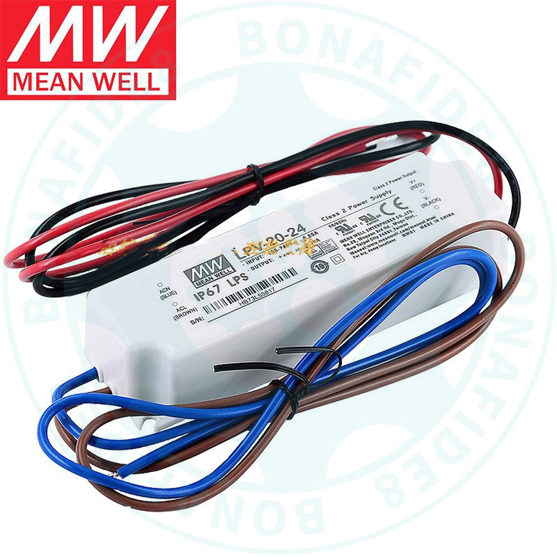 MEAN WELL LPV-100-12V กันน้ํา 24V แหล่งจ่ายไฟ LPH-18 20 35 60 150-12 24 ไดร์เวอร์ LED