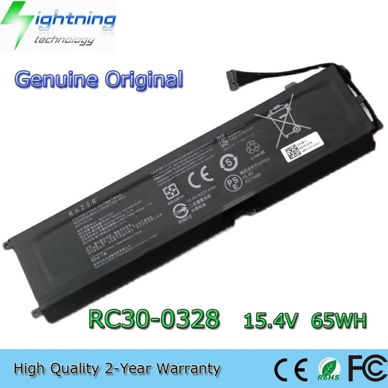ใหม่ RC30-0328 15.4V 65Wh แบตเตอรี่แล็ปท็อปสําหรับ Razer Blade15 2020 RZ09-0328 4ICP5/46/108 RZ09-03