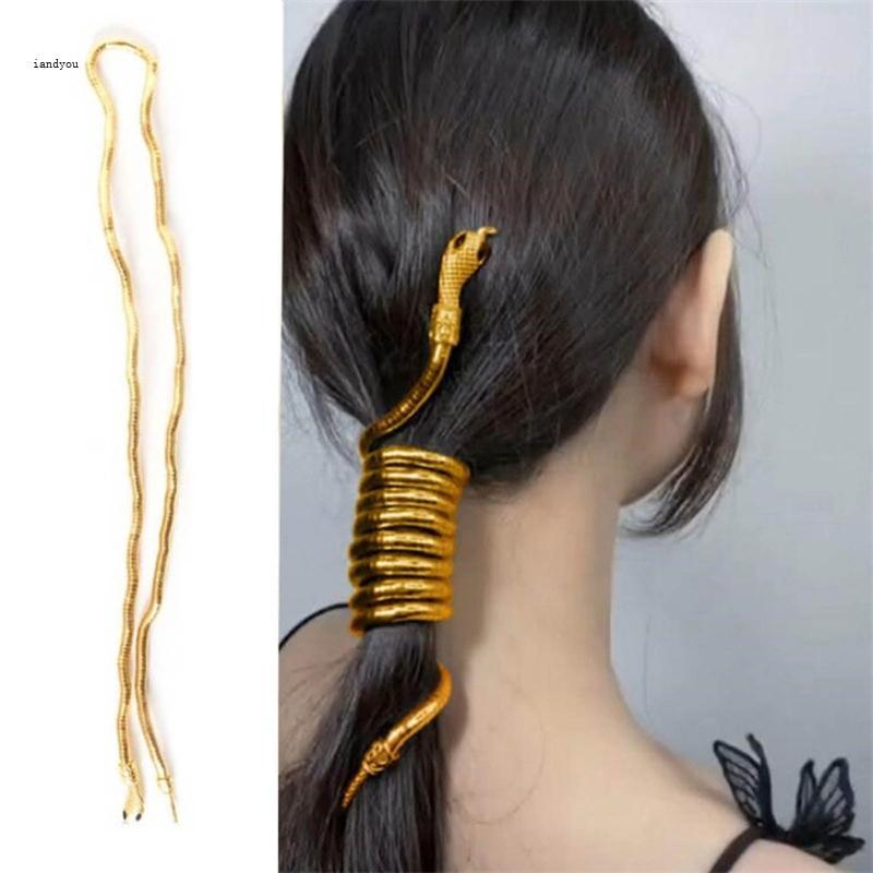 Iny Bendable Snake Necklace Punk Choker Multilayer Metal Snake Necklace Bracelet