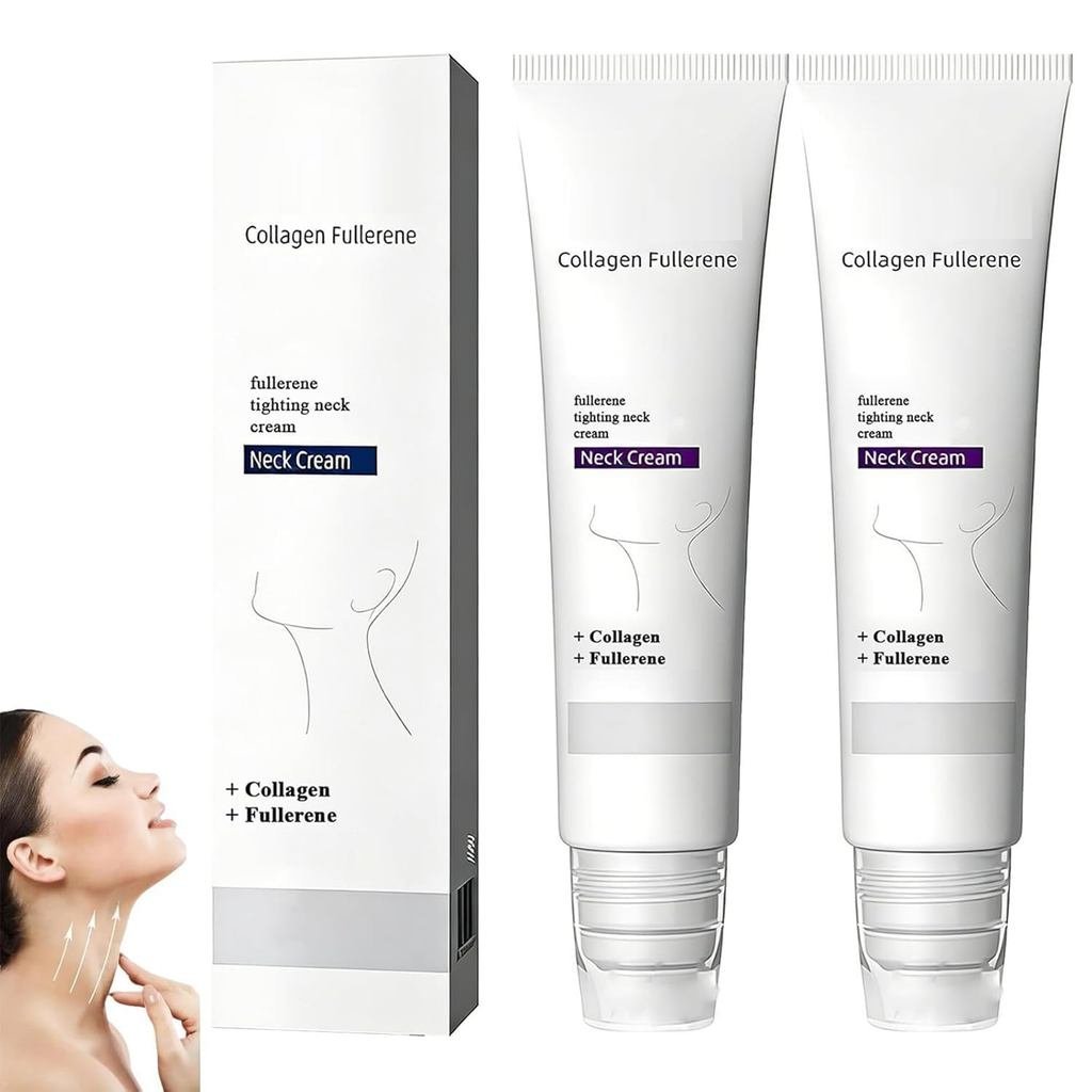 2 ชิ้น Magic Collagen Fullerene Neck Firming Lifting Moisturizer, บรรจุคอลลาเจนเปปไทด์ Neck Care, พร