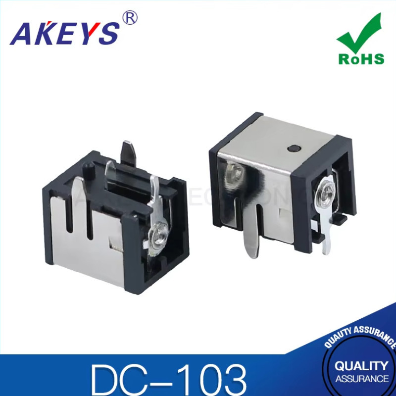 10pcs DC-103 4-PIN HORIZONTAL PLUG-IN DC MOTHER BASE 10 * 13 มม.จอแสดงผลโน้ตบุ๊ค DC POWER SOCKET