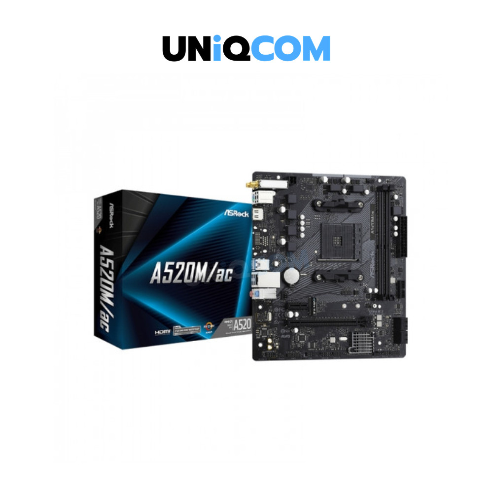 ASROCK เมนบอร์ด MAINBOARD (AM4) A520M AC DDR4