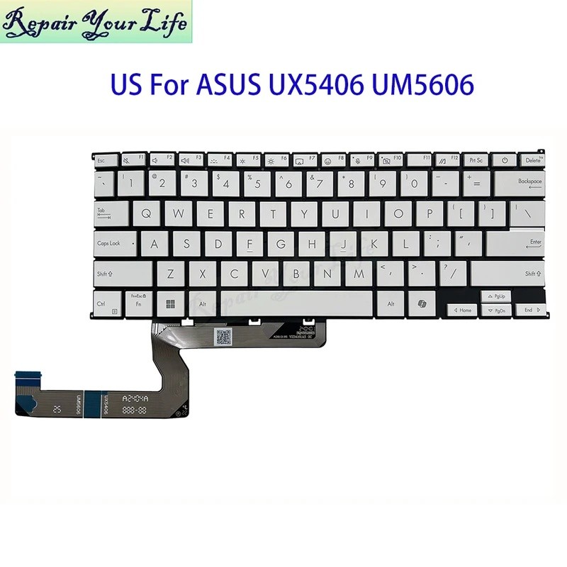 US ภาษาอังกฤษ Backlit คีย์บอร์ดสําหรับ ASUS Zenbook UX5406 UM5606 UX5406SA UM5606WA UM5606KA 0KNB0-3