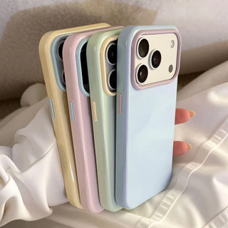 เคสมือถือ For iPhone 13 17 Pro Max Case For iPhone 15 14 16 Pro Max 15 Pro Max เคสโทรศัพท์ลายมาการองสีสันสดใสน่ารักสดใส