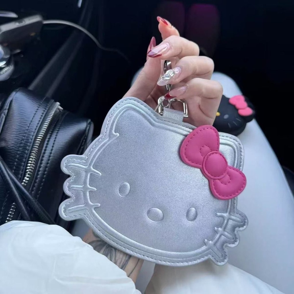 Hello Card Holder Xicha Co-Branded Card Holder Keychain 10cm Small Card ID Cute Portable ID Holder