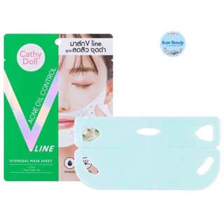 (1 แผ่น) Cathy Doll V Line Hydrogel Mask Acne Oil Control / Bright Up มาสก์ไฮโดรเจล กระชับผิวหน้า เติมความชุ่มชื้น