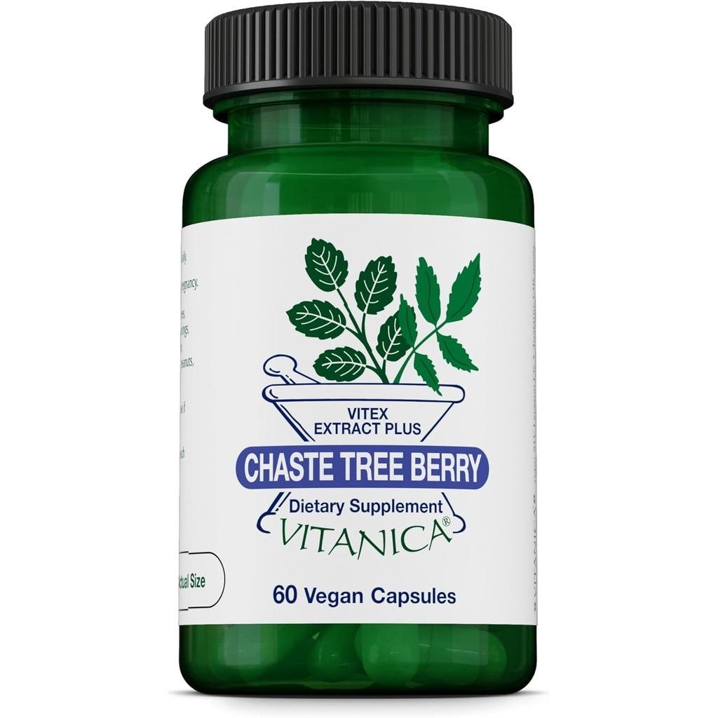 Vitanica, Chaste Tree Berry, Vitex Extract Plus, มังสวิรัติ, 60 แคปซูล