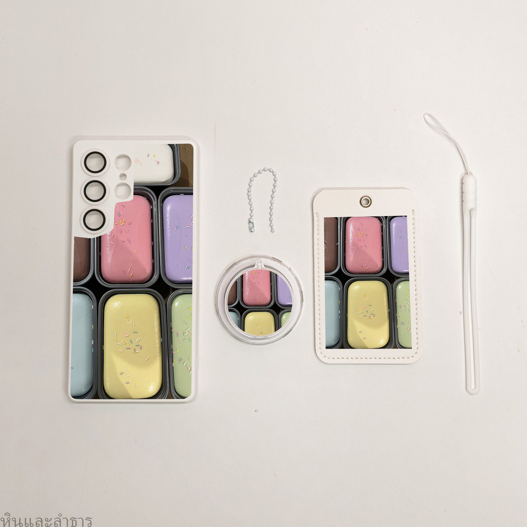 สกุชชี่ ลวดลายสําหรับSamsung s26 Ultraกรณีน่ารักการ์ตูนแม่เหล็กในตัวเลนส์ฟิล์มS25 Ultra S25 fe s24 s