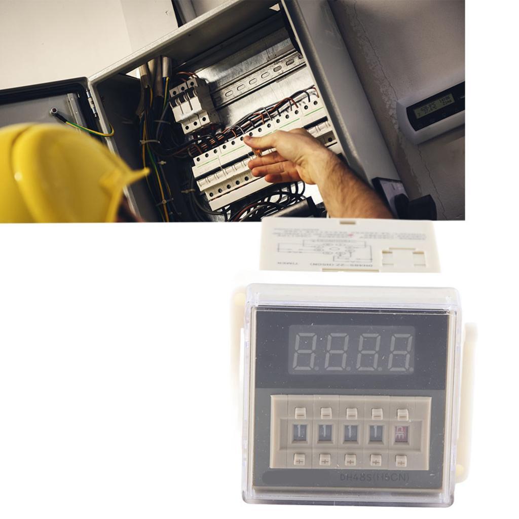 Timer Delay Relay O111ROM DH48S-2Z จอแสดงผล LCD Time 8 Pins 0.01S-9999H สําหรับ Smart Home (24VAC/DC