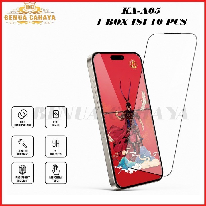 1 กล่องคอนเทนติส 10 ชิ้น KA-A05 TEMPERED GLASS MONKEY KING สําหรับ ITEL A100CS A200 A200+ A100C CITY