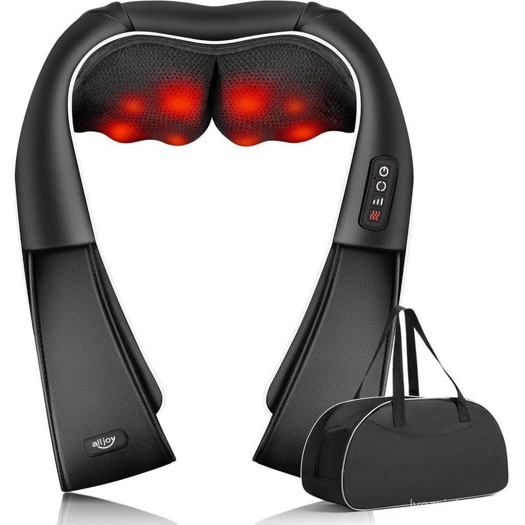 ALLJOY เครื่องนวดคอแก้ปวดเนื้อเยื่อลึกความร้อน HSA 3D นวด Shiatsu คอและหลังนวดไหล่เต็มร่างกายโฮมออฟฟ