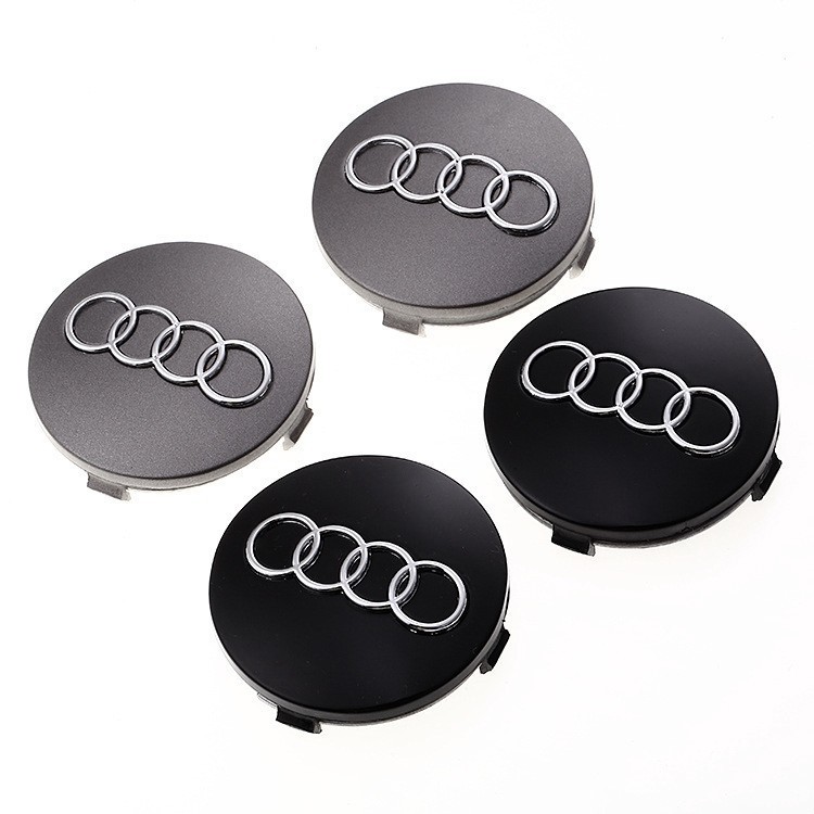 4 ชิ้น 60 มม.ฝาครอบดุมเหมาะสําหรับ AUDI AUDI ดัดแปลง Hub Cap Hub Center โลโก้ 4B0601170อะไหล่รถยนต์ 