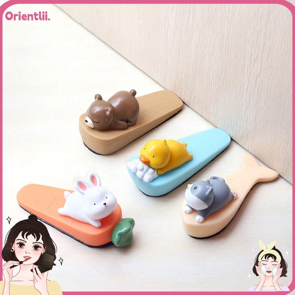 ORIENTTK การปิดกั้นประตู,ฟังก์ชั่นป้องกันการหยิกพีวีซีกันชนประตูการ์ตูน,ทนทานปิดเสียงเงียบบล็อกยืดหยุ่นป้องกันการชนกันประตู