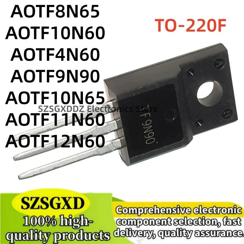 ชุดทรานซิสเตอร์สนามไฟฟ้าแบบฟิลด์เอฟเฟค 5 ชิ้น AOTF10N65 TF10N65 AOTF11N60 TF11N60 AOTF12N60 AOTF8N65