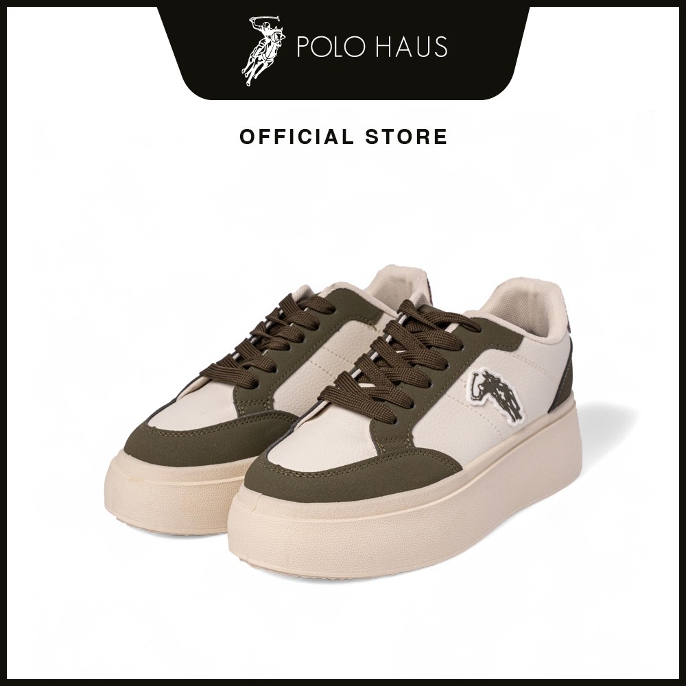 Ah4 POLO Ladies Janeille Comfy รองเท้าผ้าใบสไตล์รองเท้า -P62405-TF01SV-73-สีเขียว