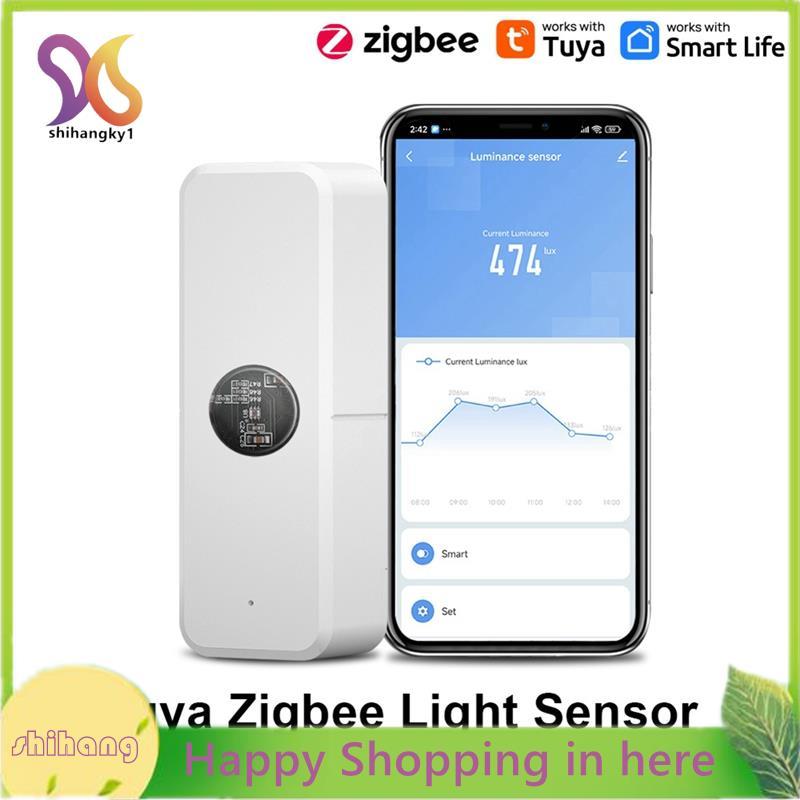 Tuya Zigbee Light Sensor Luminance Detector Sensor Home Automation App ควบคุม Tuya Light Detector Hu