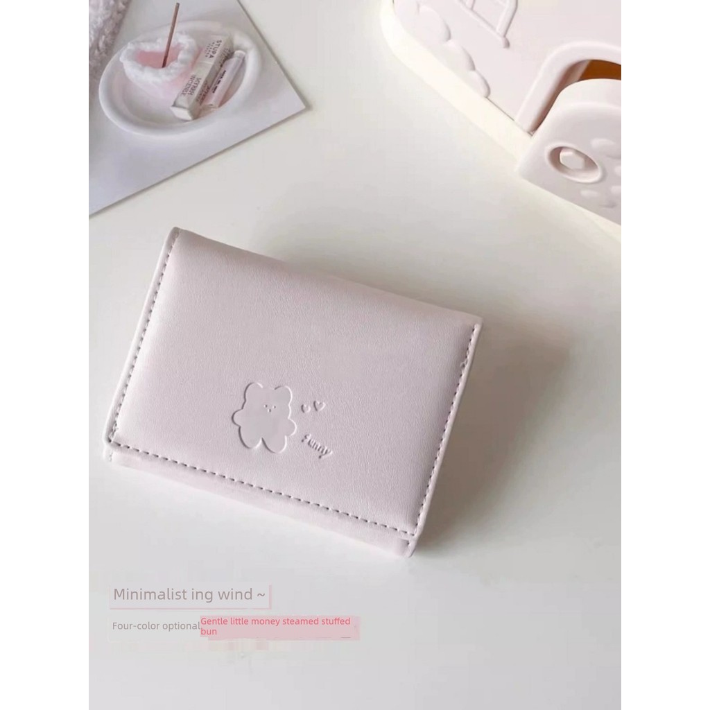 (Forever young) bester brand กระเป๋ กระเป๋าสตางค์นักเรียนสั้นมัลติฟังก์ชั่นอ่อนโยน