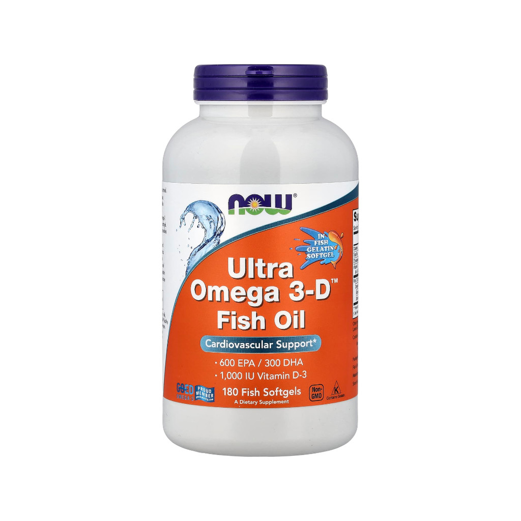 NOW Foods, Ultra Omega 3-D™ Fish Oil, 180 Fish Softgels