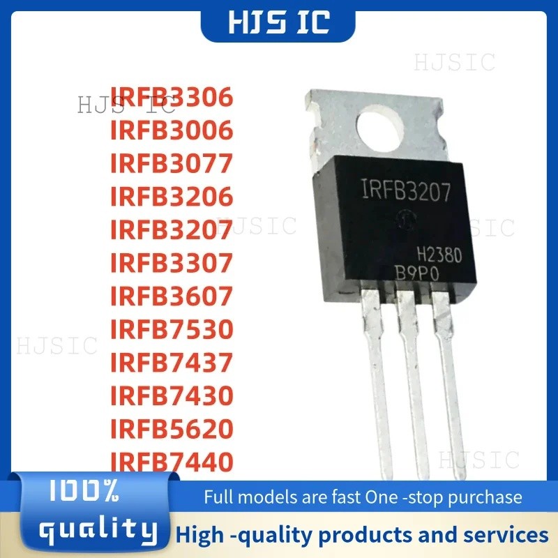 5PCS IRFB3306 IRFB3006 IRFB3077 IRFB3206 IRFB3207 IRFB3307 IRFB3607 IRFB7530 IRFB7437 IRFB7530 IRFB7