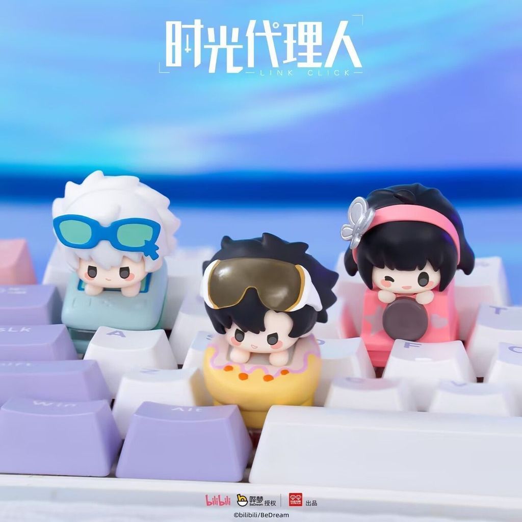 จุดเล่นรูปแบบใหม่ไม่จํากัด < Time Man > Animation Retro Trend Series Keycap Mystery Box ปุ่มคีย์บอร์ดแบบกลไก20260731