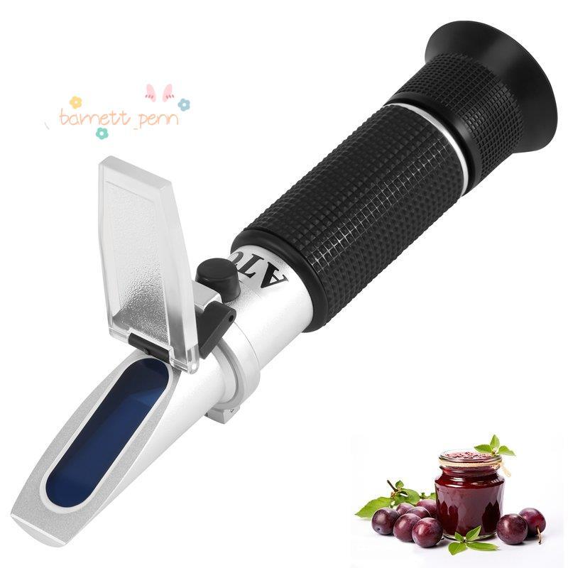 Refractometer เครื่องตรวจจับของเหลวตัดโลหะพร้อม ATC Dual Scale เฉพาะและไฮโดรมิเตอร์ในการทําไวน์และเบ