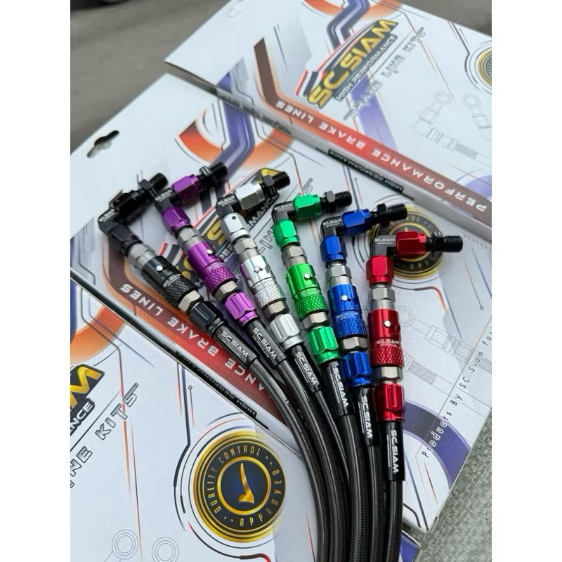[Staubli]FJN SC Siam Carbon Brake Hose BOX 95 cm Staubli ยาว 36 นิ้ว Fitting 90 องศา Thailand