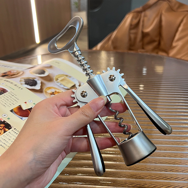 [Boss Home Self-Use] เกลียวไวน์มัลติฟังก์ชั่น Corkscrew เหล็กในครัวเรือน Corkscrew Up
