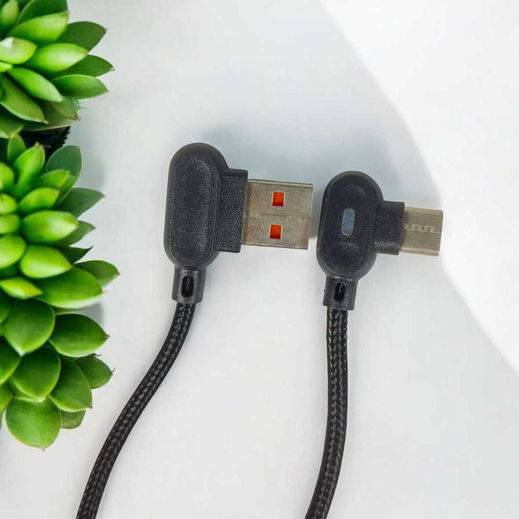 Braided 5V 2A 1M UGI มัลติฟังก์ชั่น Fast Charging Data Cable L Shape
