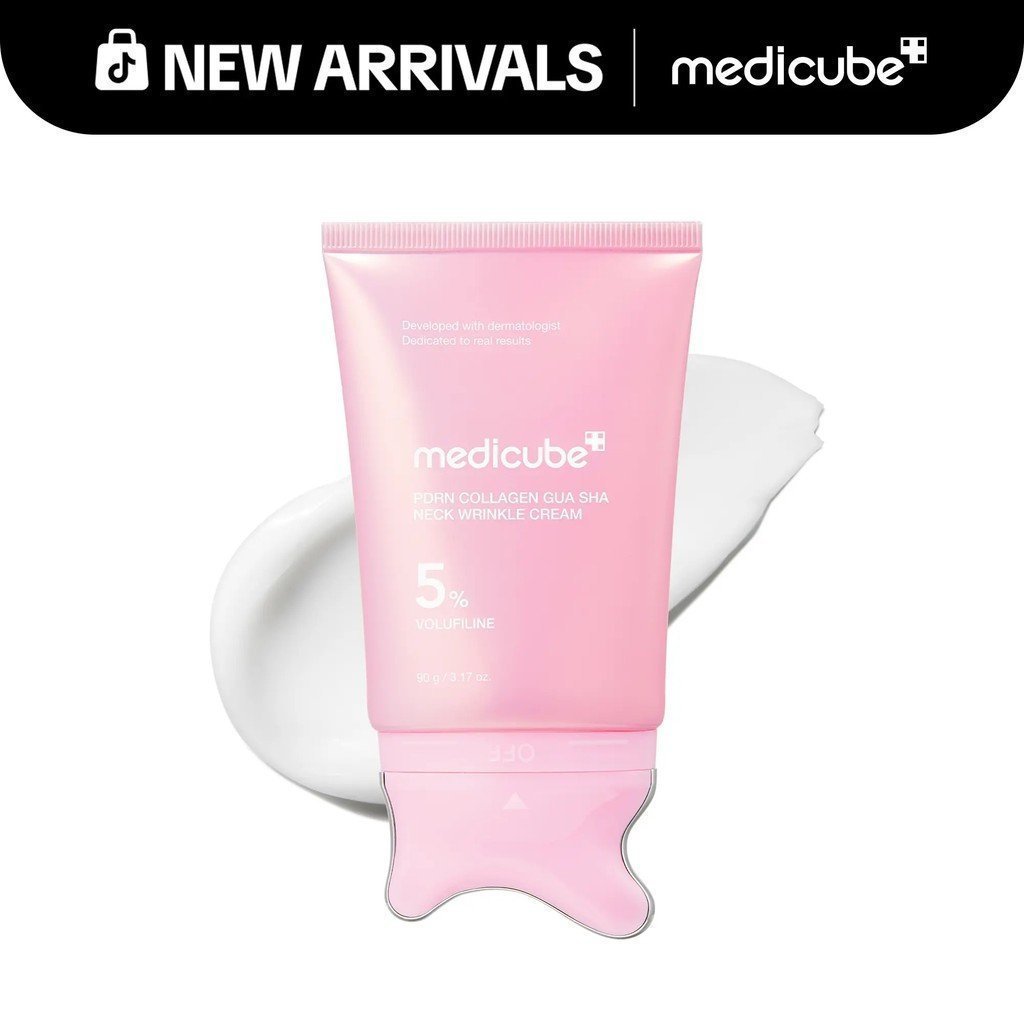 [ใหม่][medicube]PDRNCollagenGuaShaNeckWrinkle|เครื่องนวดพร้อมVolufiline5%+PDRN ในตัว|กระชับ,คอนทัวร์