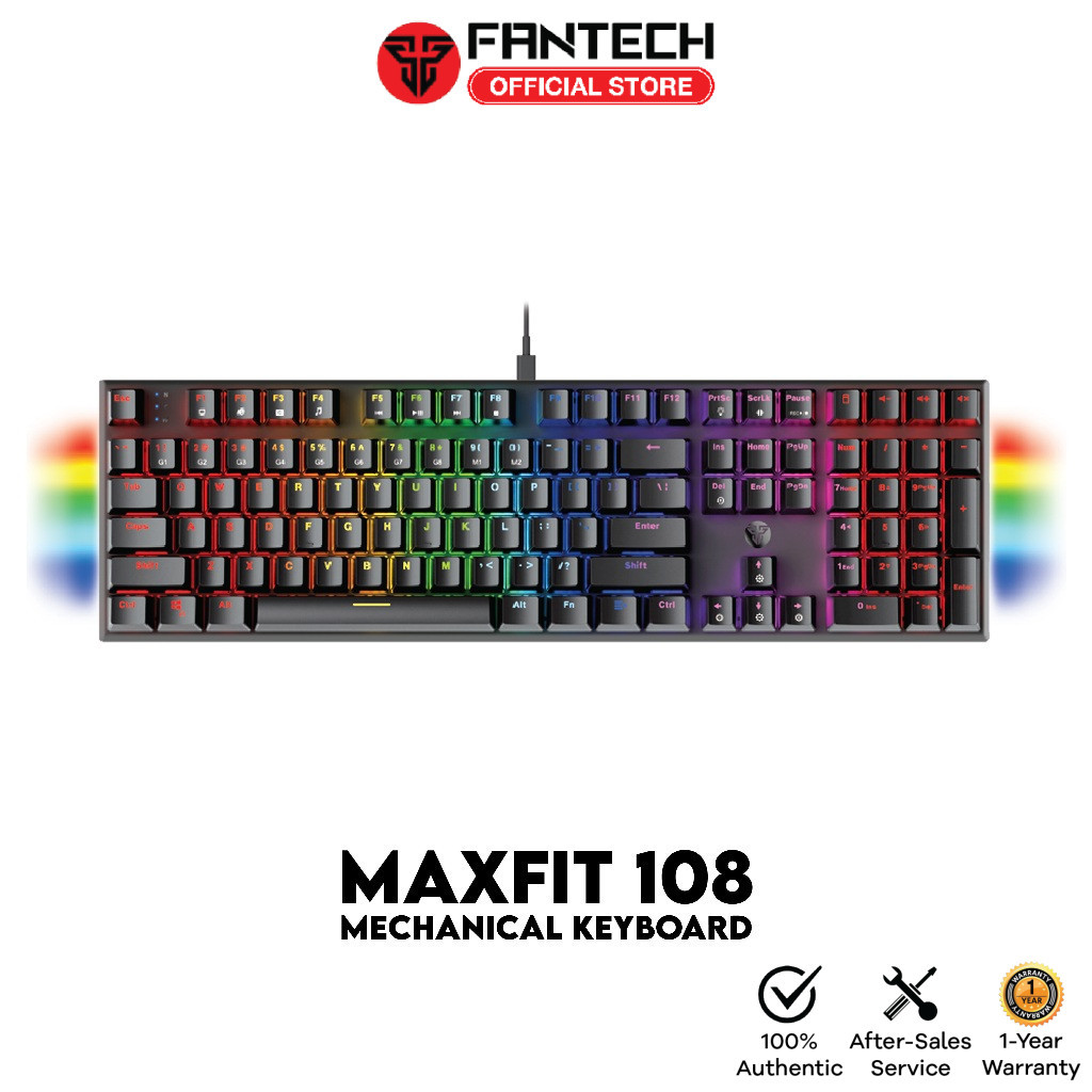 Fantech MK855 Maxfit 108 คีย์บอร์ดเกมแบบมีสาย (สําหรับสตรีมมิ่งสด)